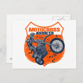 Motocross racing briefkaart (Voorkant / Achterkant)