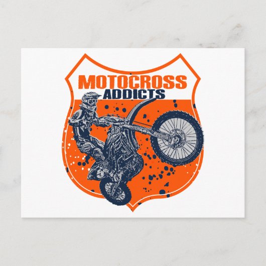 Motocross racing briefkaart (Voorkant)