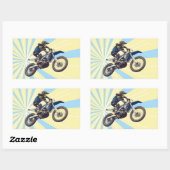 Motocross Rechthoekige Sticker (Vel)
