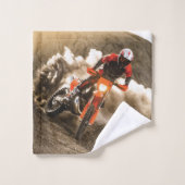 Motocross Rider Bad Handdoek (Wasdoekje)