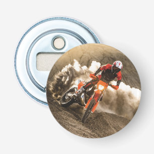 Motocross Rider Button Flesopener