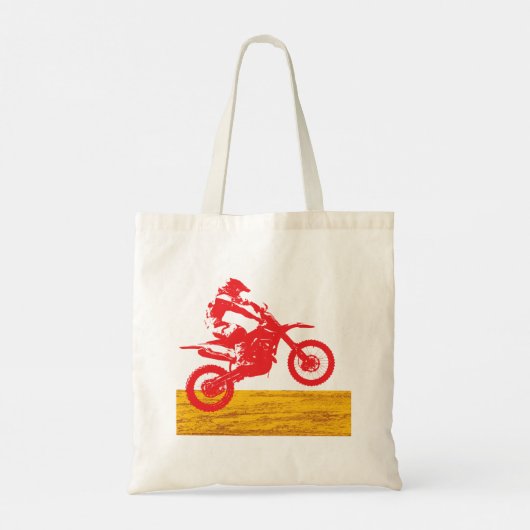 Motocross Rider Canvas tas (Achterkant)