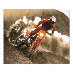 Motocross Rider Foto Afdruk