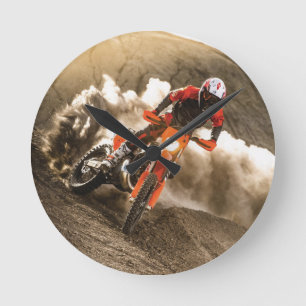 Motocross Rider Ronde Klok