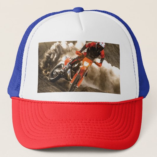 Motocross Rider Trucker Pet (Voorkant)