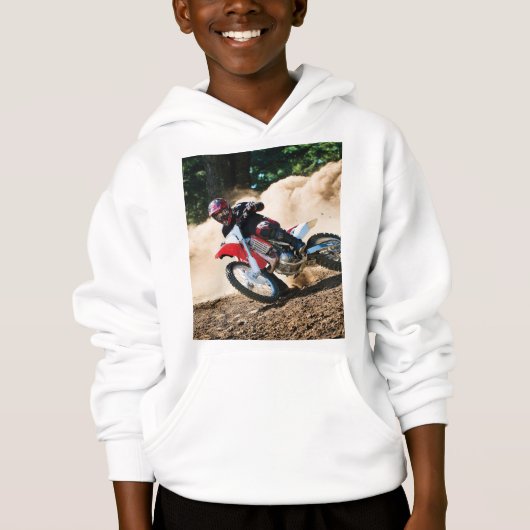Motocross rijder gooit kussen (Voorkant)