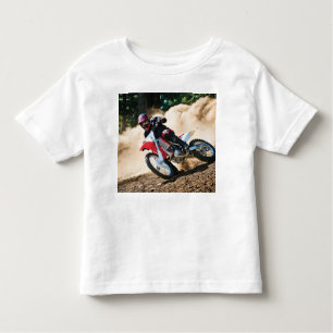 Motocross rijder gooit kussen kinder shirts