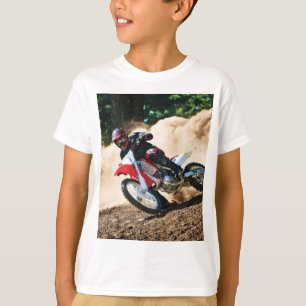 Motocross rijder gooit kussen t-shirt