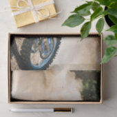 Motocross rijder gooit kussen tissuepapier (Geschenk)