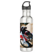 Motocross rijder gooit kussen waterfles (Voorkant)