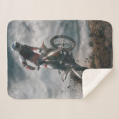 Motocross rijder sherpa deken (Voorkant (horizontaal))