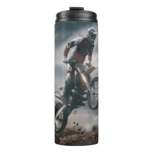 Motocross rijder thermosbeker