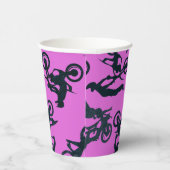 motocross-roze papieren bekers (Rechts)