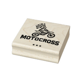 Motocross Rubber Stamp Rubberstempel