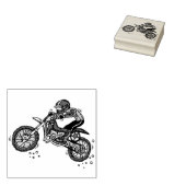 Motocross Rubberstempel (Gestempeld)