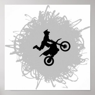 Motocross-scriptstijl Poster