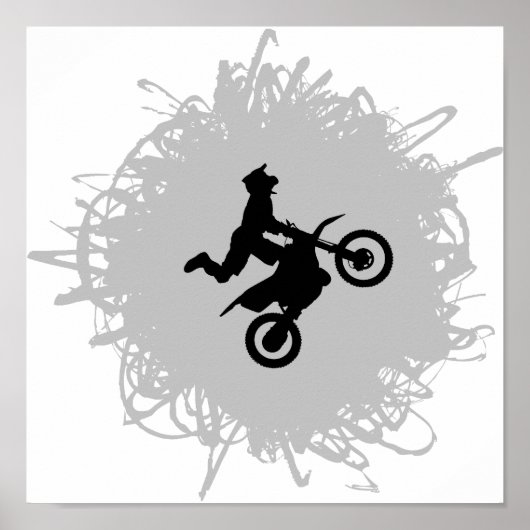 Motocross-scriptstijl Poster (Voorkant)