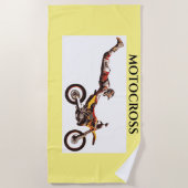 MOTOCROSS serviette de plage. (Devant)
