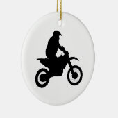 Motocross Silhouette Keramisch Ornament (Rechts)