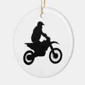 Motocross Silhouette Keramisch Ornament (Links)