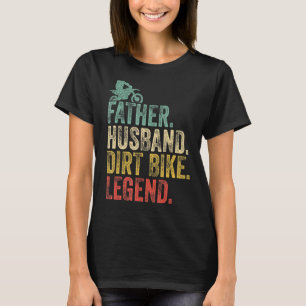 Motocross vader de vader man vuile fiets legende t-shirt