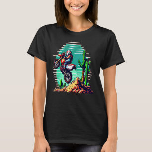 Motocross vuilfiets, pixel art 1 t-shirt
