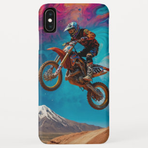 Motocrossracer op berghelling iPhone XS max hoesje