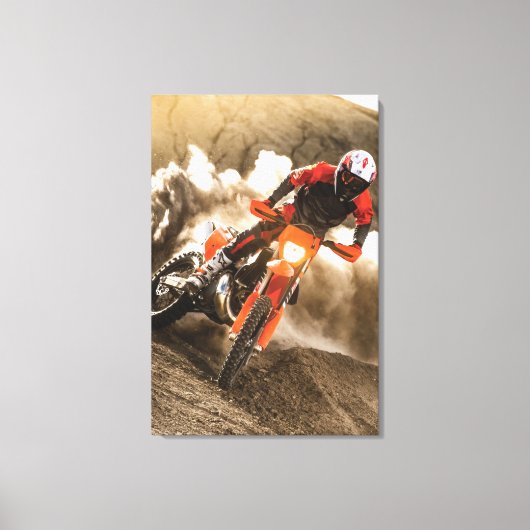Motocrossrijder Canvas Afdruk (Voorkant)