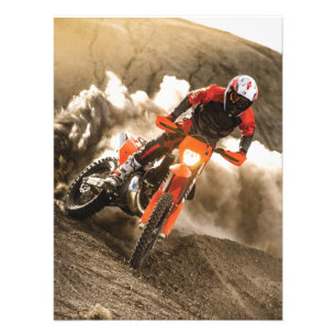 Motocrossrijder Foto Afdruk