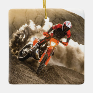 Motocrossrijder Keramisch Ornament