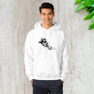 Motocrossrijder Nummer 8 Retro Dirt Bike Hoodie