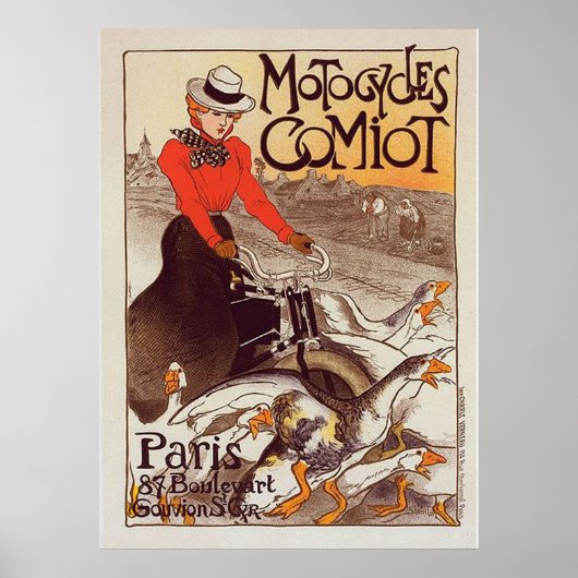 Motocycles Comiot - Paris Poster vintage (Devant)