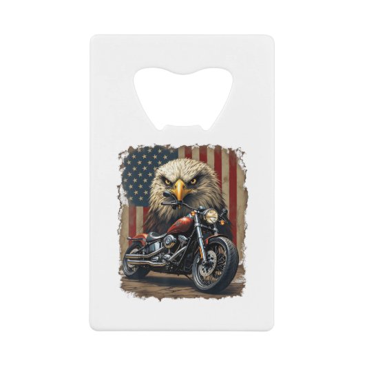 Motocyclette Drapeau USA Rétro Biker Chopper (Devant)