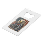 Motocyclette Drapeau USA Rétro Biker Chopper (Devant Angle)