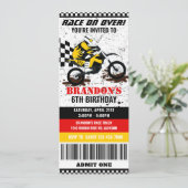 Motocyclette, saleté vélo anniversaire invitation (Debout devant)