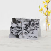 Motocyclettes dans la carte de Sympathie de neige (Fleur jaune)
