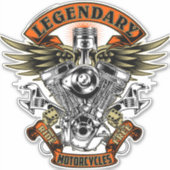 Motocyclettes légendaires nées à Ride Sticker (Devant)