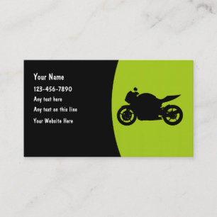 Motocyclisme Motocycliste Cartes de visite mécanic