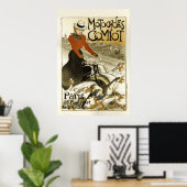 Motofietsen Comiot  Frans Adverteren Poster (Thuiskantoor)