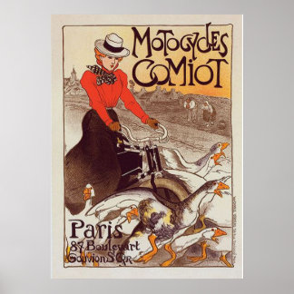 Motofietsen Comiot - Paris Vintage Poster