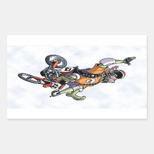 Motogross Rechthoekige Sticker