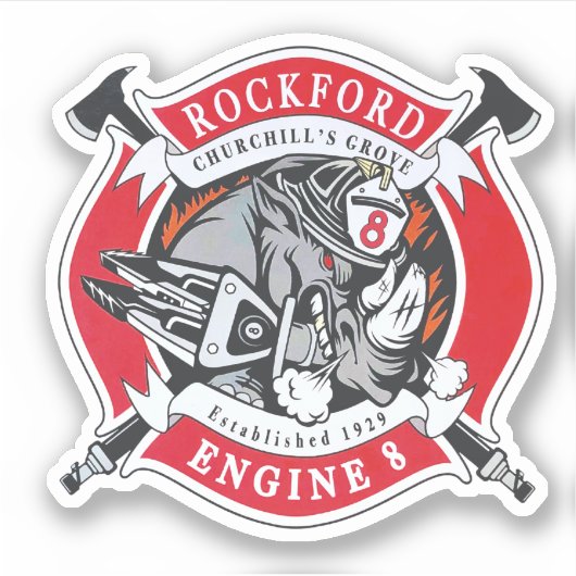 Motor 8 Sticker (Voorkant)