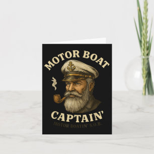 Motor Boat Captain Funny Ponton Boating Motor Bos Kaart