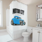 Motor City Garage Hot Rod Douchegordijn (In situ)