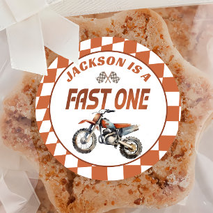 Motor Dirt Bike Fast Een 1e Verjaardag Sticker