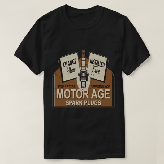 Motor leeftijd bougie t-shirt (Design voorkant)