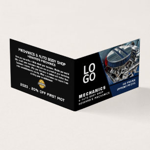 Motor motor, Auto Mechanic & Reparaties, Gedetaill Visitekaartjes