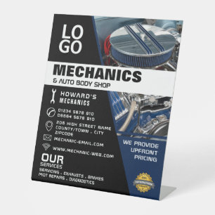 Motor motor, auto monteur & reparaties Adverteren Reclamebord Met Voetstuk