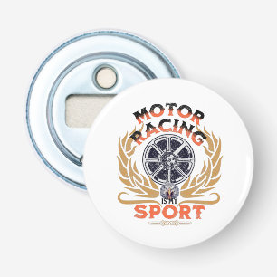 Motor Racing is mijn sport Button Flesopener