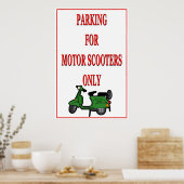 Motor scooter PArking Poster (Keuken)
